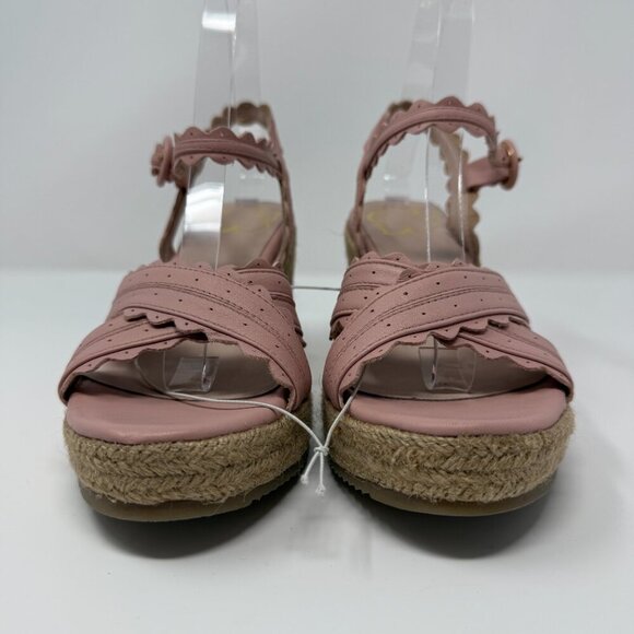 Ted Baker London Taymie Espadrille Wedge Sandals Women's 38 US 7.5 Pink NWOB - Picture 4 of 15